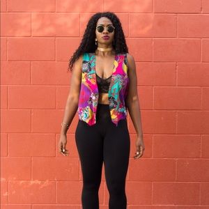 Vintage 90’s women’s multi color vest